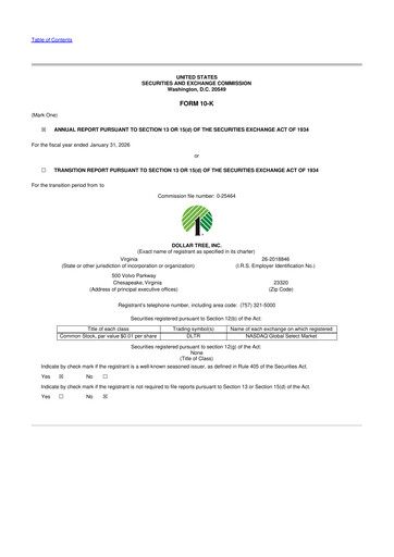 Thumbnail Dollar Tree 10-K Annual Report 2025