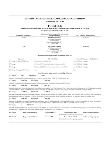 Thumbnail DTE Energy
 10-K Annual Report 