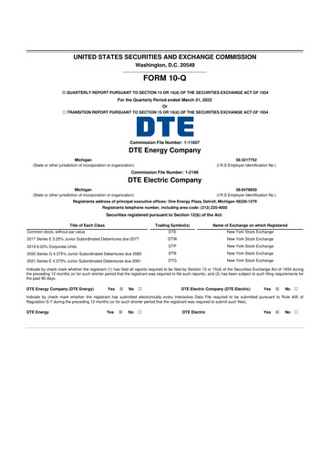 Thumbnail DTE Energy
 10-Q Quarterly Report FY2022 