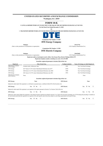 Thumbnail DTE Energy
 10-K Annual Report 2022