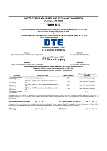 Thumbnail DTE Energy
 10-Q Quarterly Report FY2024 
