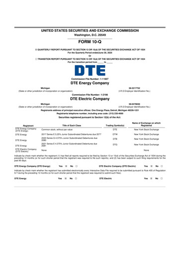 Thumbnail DTE Energy
 10-Q Quarterly Report FY2025 