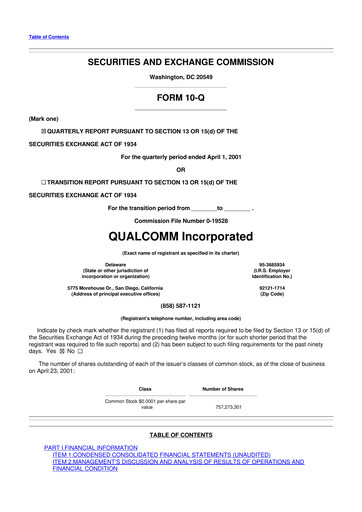 Vorschaubild QUALCOMM 10-Q Quartalsbericht  