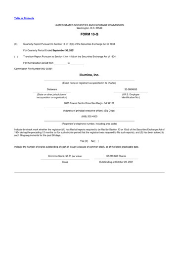 Thumbnail Illumina 10-Q Quarterly Report FY 