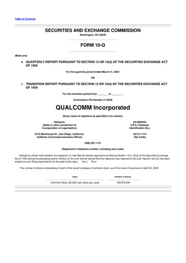 Vorschaubild QUALCOMM 10-Q Quartalsbericht  