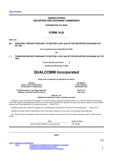 Vorschaubild QUALCOMM 10-Q Quartalsbericht  