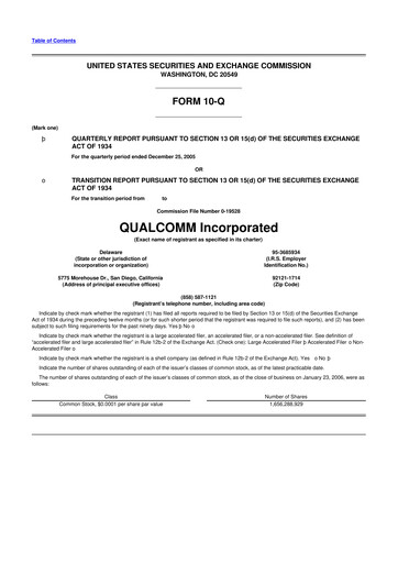 Vorschaubild QUALCOMM 10-Q Quartalsbericht  