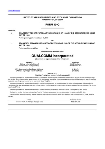 Vorschaubild QUALCOMM 10-Q Quartalsbericht  