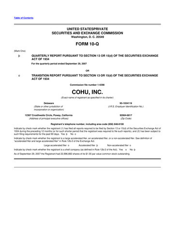 Thumbnail Cohu 10-Q Quarterly Report FY 