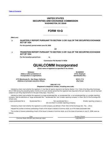 Vorschaubild QUALCOMM 10-Q Quartalsbericht  