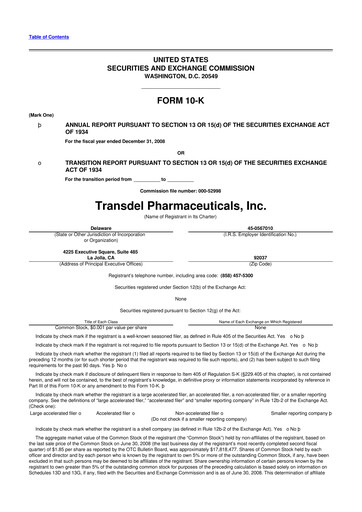 Miniature Harrow, Inc. 10-K Rapport annuel 