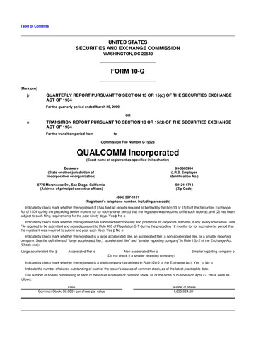 Vorschaubild QUALCOMM 10-Q Quartalsbericht  