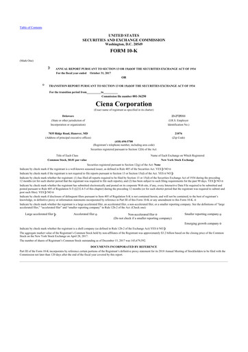 Thumbnail Ciena 10-K Annual Report 2017