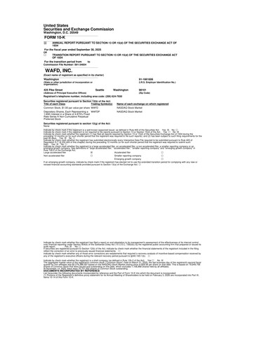 Thumbnail WaFd Bank 10-K Annual Report 2025