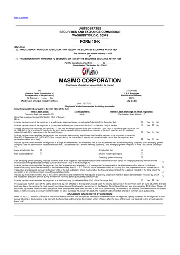 Thumbnail Masimo 10-K Annual Report 2025