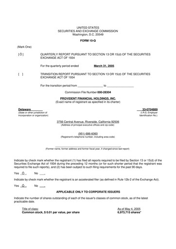 Thumbnail Provident Financial Holdings 10-Q Quarterly Report FY 