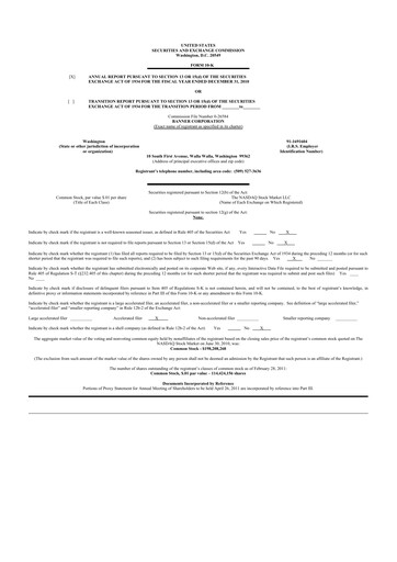 Miniature Banner Bank
 10-K Rapport annuel 