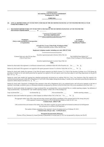 Miniature Banner Bank
 10-K Rapport annuel 2011