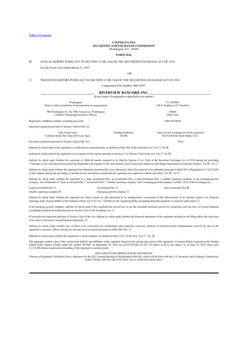 Thumbnail Riverview Bancorp 10-K Annual Report 2023