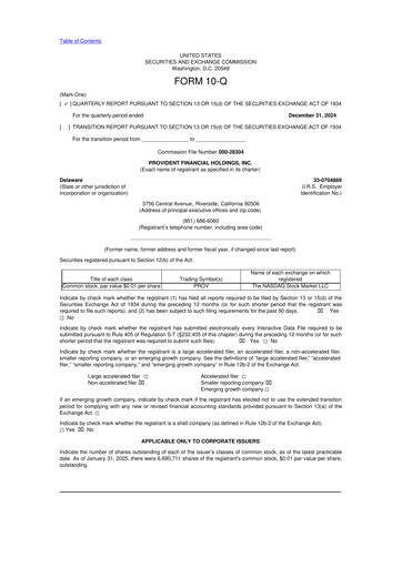 Thumbnail Provident Financial Holdings 10-Q Quarterly Report FY2025 