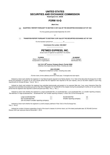Thumbnail PetMed Express
 10-Q Quarterly Report FY 