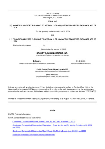 Thumbnail Socket Mobile 10-Q Quarterly Report FY 