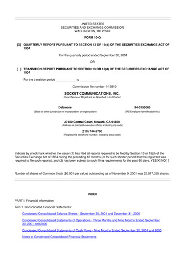 Thumbnail Socket Mobile 10-Q Quarterly Report FY 