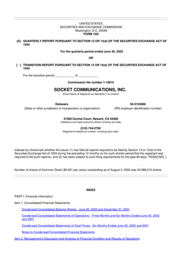 Thumbnail Socket Mobile 10-Q Quarterly Report FY 