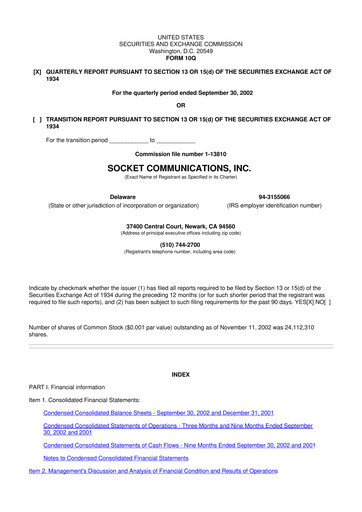 Thumbnail Socket Mobile 10-Q Quarterly Report FY 