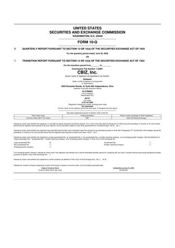 Thumbnail CBIZ 10-Q Quarterly Report FY2026 
