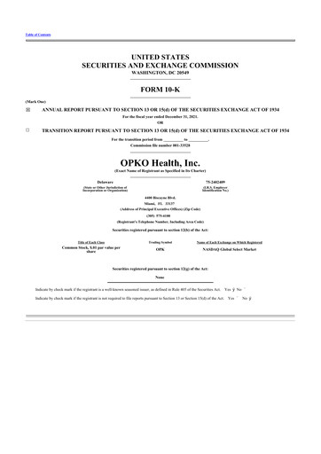 Thumbnail OPKO Health
 10-K Annual Report 2021