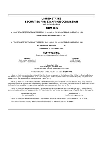 Thumbnail Global Industrial Company 10-Q Quarterly Report FY2013 