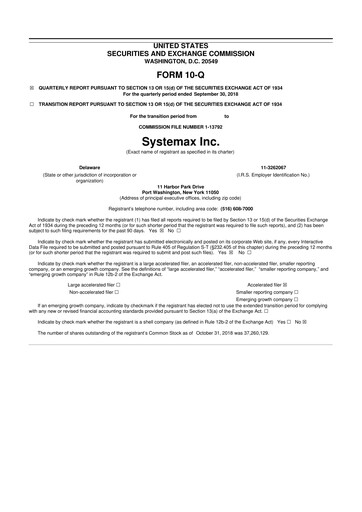 Thumbnail Global Industrial Company 10-Q Quarterly Report FY2018 