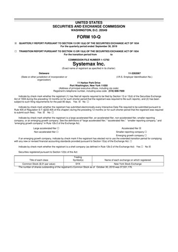 Thumbnail Global Industrial Company 10-Q Quarterly Report FY2019 
