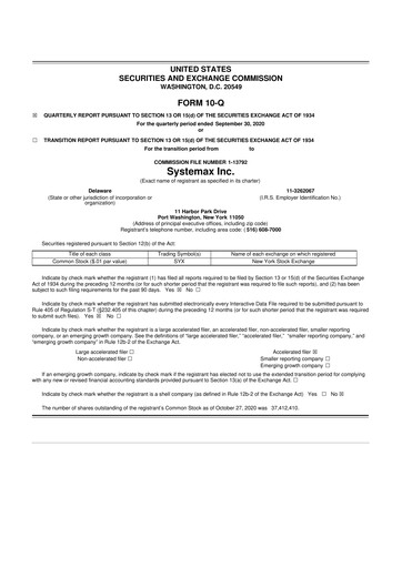 Thumbnail Global Industrial Company 10-Q Quarterly Report FY2020 