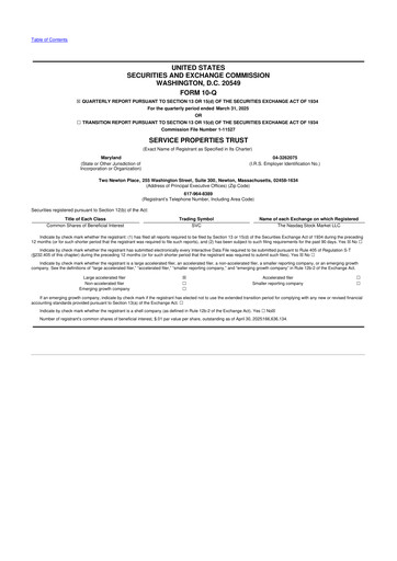 Thumbnail Service Properties Trust 10-Q Quarterly Report FY2025 
