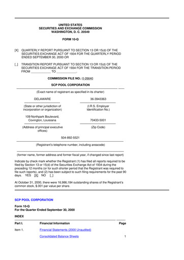 Thumbnail POOLCORP 10-Q Quarterly Report FY 