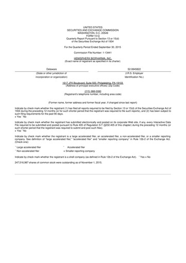 Thumbnail AIM ImmunoTech
 10-Q Quarterly Report FY2015 