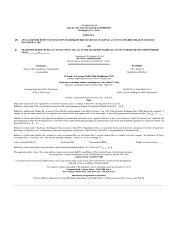 Miniature Banner Bank
 10-K Rapport annuel 2017