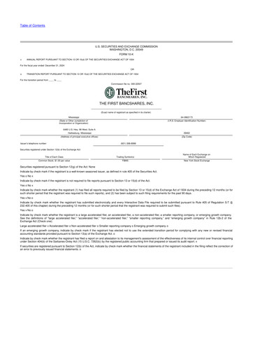 Thumbnail The First Bancshares 10-K Annual Report 2024