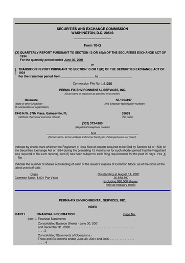Miniature Perma-Fix Environmental Services 10-Q Rapport trimestriel  