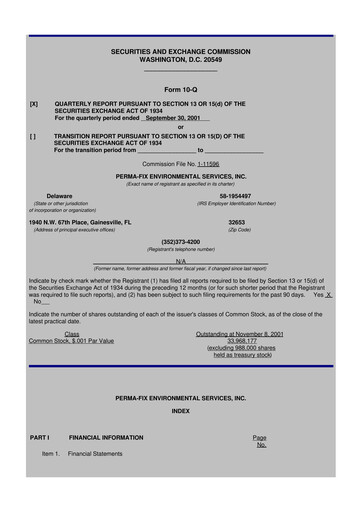 Miniature Perma-Fix Environmental Services 10-Q Rapport trimestriel  