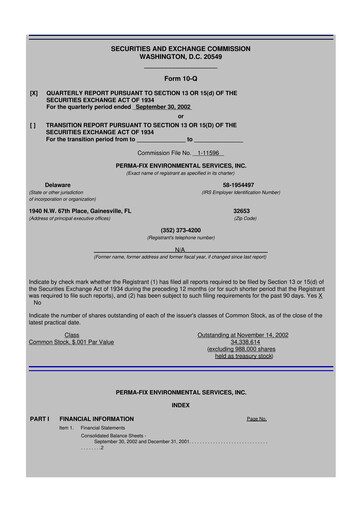 Miniature Perma-Fix Environmental Services 10-Q Rapport trimestriel  