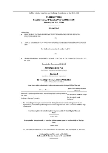 Thumbnail AstraZeneca 20-F Annual Report 