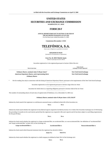 Thumbnail Telefónica 20-F Annual Report 