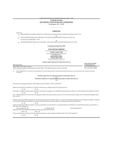 Thumbnail ICICI Bank 20-F Annual Report 