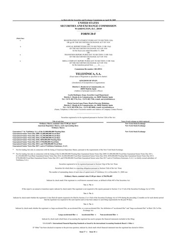 Thumbnail Telefónica 20-F Annual Report 