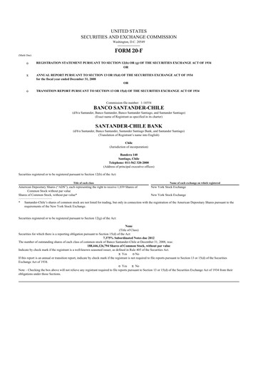 Thumbnail Banco Santander-Chile 20-F Annual Report 