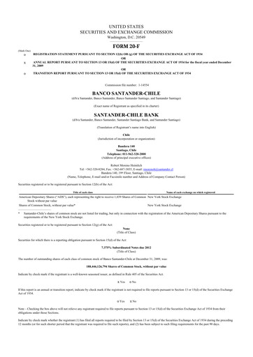 Thumbnail Banco Santander-Chile 20-F Annual Report 