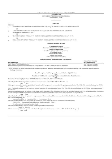 Thumbnail ICICI Bank 20-F Annual Report 